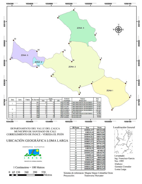 Figura 2: Plano catastral Loma Larga